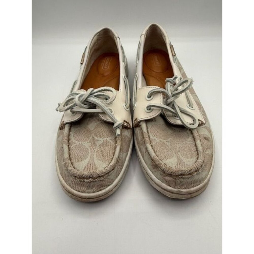 Coach Women's Richelle Parchment Colorway Boat Shoe Size 8.5 - Picture 2 of 6